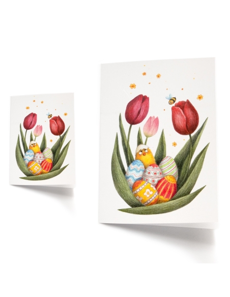 Greeting card for Easter - pencil illustration