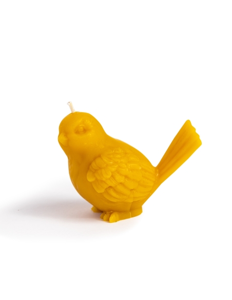Sparrow bird natural beeswax candle