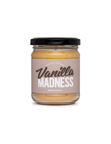 Vanilla Madness duftende natürliche Bienenwachskerze, Glas