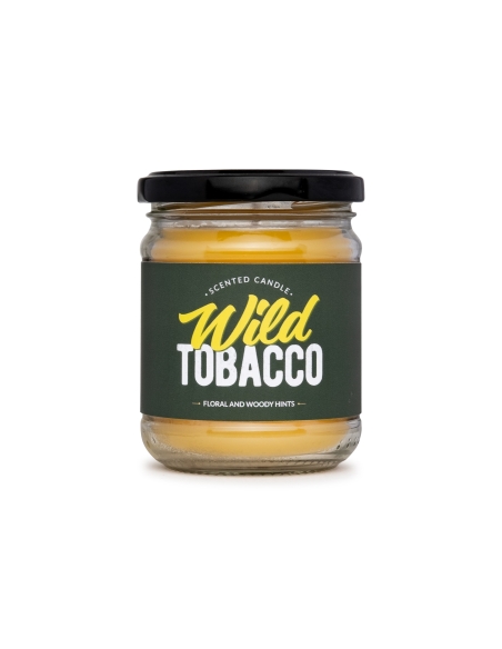 Wild Tobacco duftende natürliche Bienenwachskerze, Glas