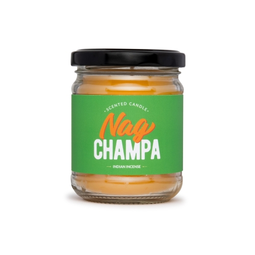 Nag Champa scented natural beeswax candle, jar