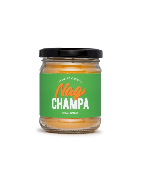 Nag Champa duftende natürliche Bienenwachskerze, Glas