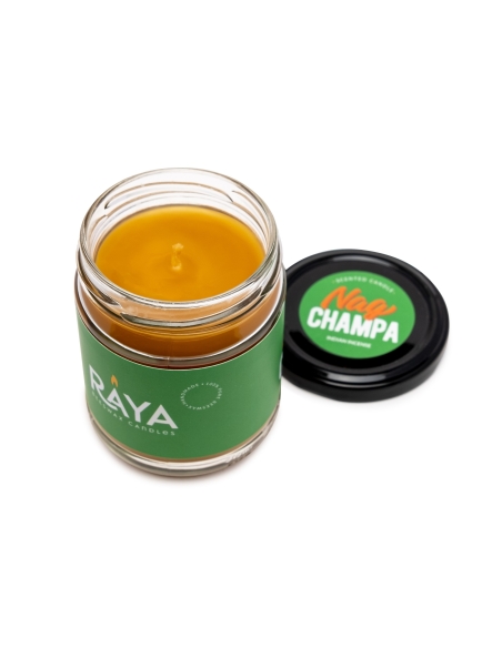 Nag Champa duftende natürliche Bienenwachskerze, Glas