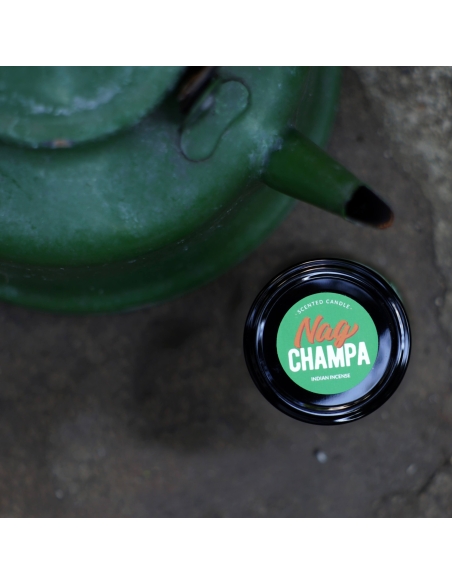 Nag Champa scented natural beeswax candle, jar