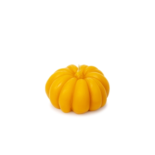 Natural Beeswax Ornamental Candle - Halloween Pumpkin wavy