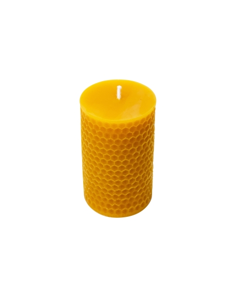 Beeswax Ornamental Candle - honeycomb cylinder