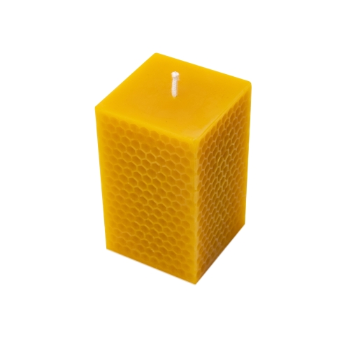 Beeswax Ornamental Candle - honeycomb pattern