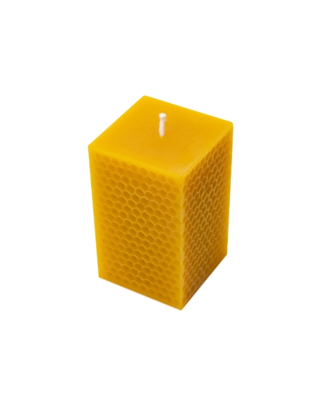 Bienenwachs Ornamentkerze - Wabenmuster