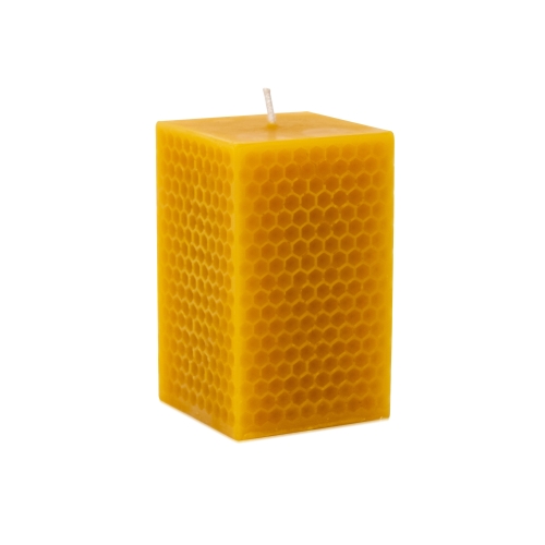 Bienenwachs Ornamentkerze - Wabenmuster