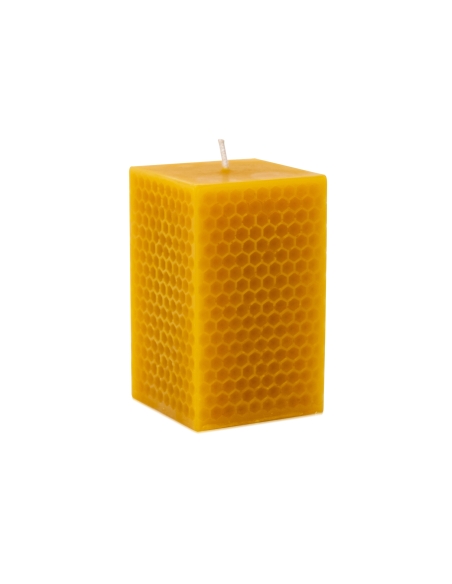Beeswax Ornamental Candle - honeycomb pattern