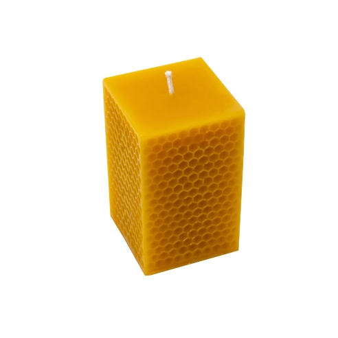 Beeswax Ornamental Candle - honeycomb pattern