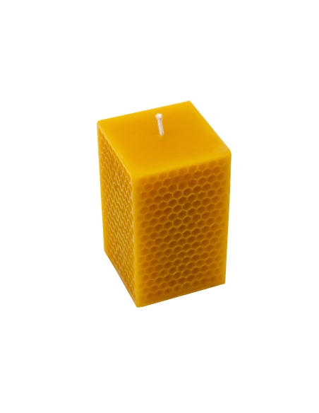 Bienenwachs Ornamentkerze - Wabenmuster