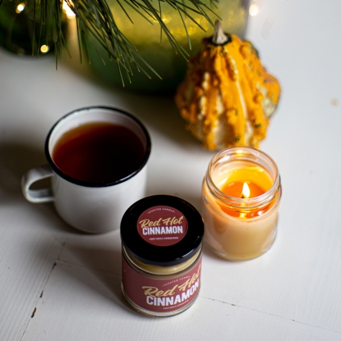 Cinnamon Scented duftende natürliche Bienenwachskerze, Glas
