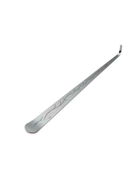 Candle wick dipper hook tool - ornamental, chrome