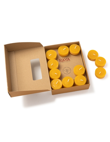 Natural Beeswax Tealight Candle - refills 24pcs box