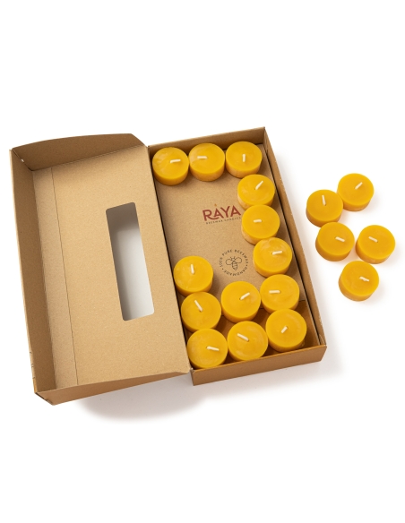 Natural Beeswax Tealight Candle - refills 36pcs box