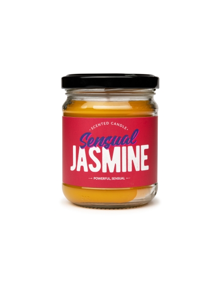 Sensual Jasmine scented natural beeswax candle, jar