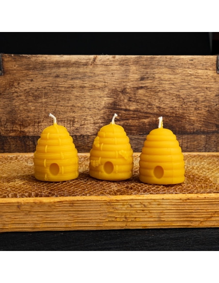 Natürliche Bienenwachs-Zierkerze - Swarm Candle
