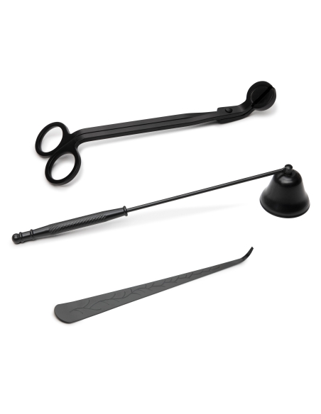 Kerze pflegen Werkzeuge - Docht Trimmer, Dipper, Snuffer - schwarz