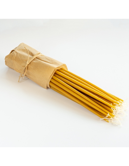 Dipped beeswax taper candles - 27cm, 11"