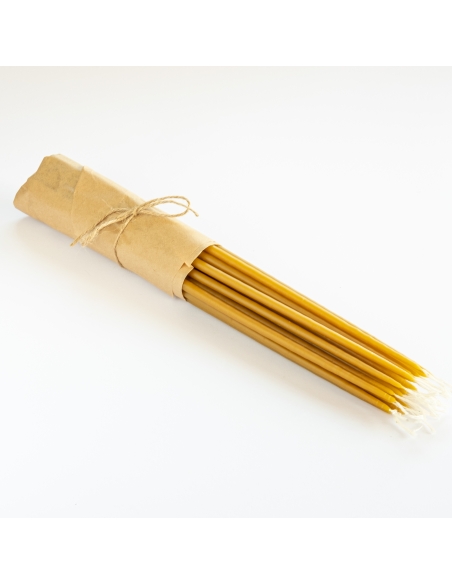 Dipped beeswax taper candles - 32cm, 13"