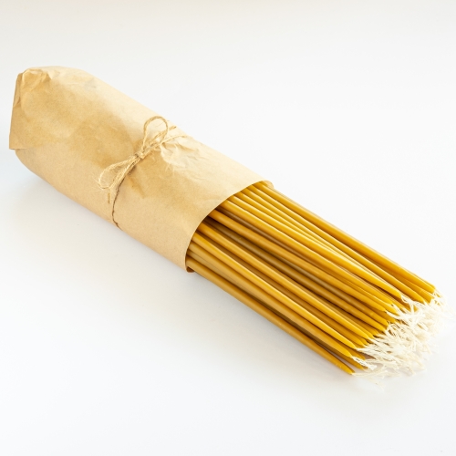 Dipped beeswax taper candles - 32cm, 13"