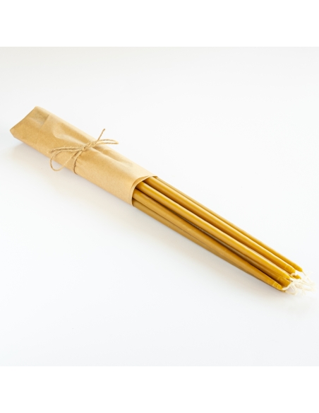 Dipped beeswax taper candles - 36cm, 14"