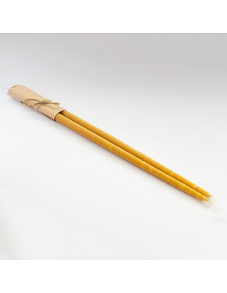 Dipped beeswax taper candles - 44cm, 17"