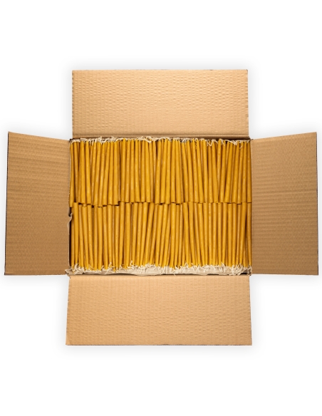 Natural Beeswax Hand-Dipped Hanukkah Candles - 13cm, 5"