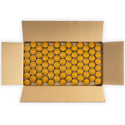 Pure Beeswax Tealight Candle, Aluminum Cups - 308pcs box