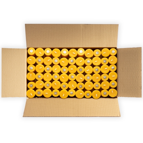 Pure Beeswax Votive Candles - refills 66 pcs box