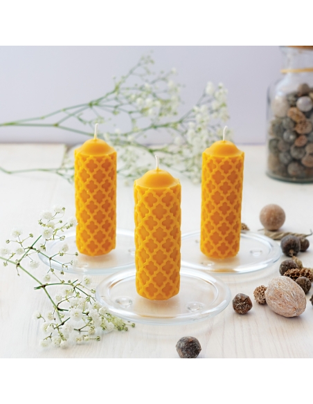 Natural Beeswax Ornamental Candle - Festive candle