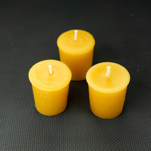 Natural Beeswax Votive Candles, refills - dicount packs